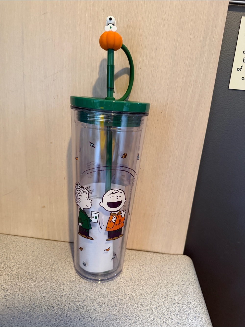New Starbucks Peanuts Gang Snoopy 24oz Tumbler 2026 Limited Edition Fall Straw